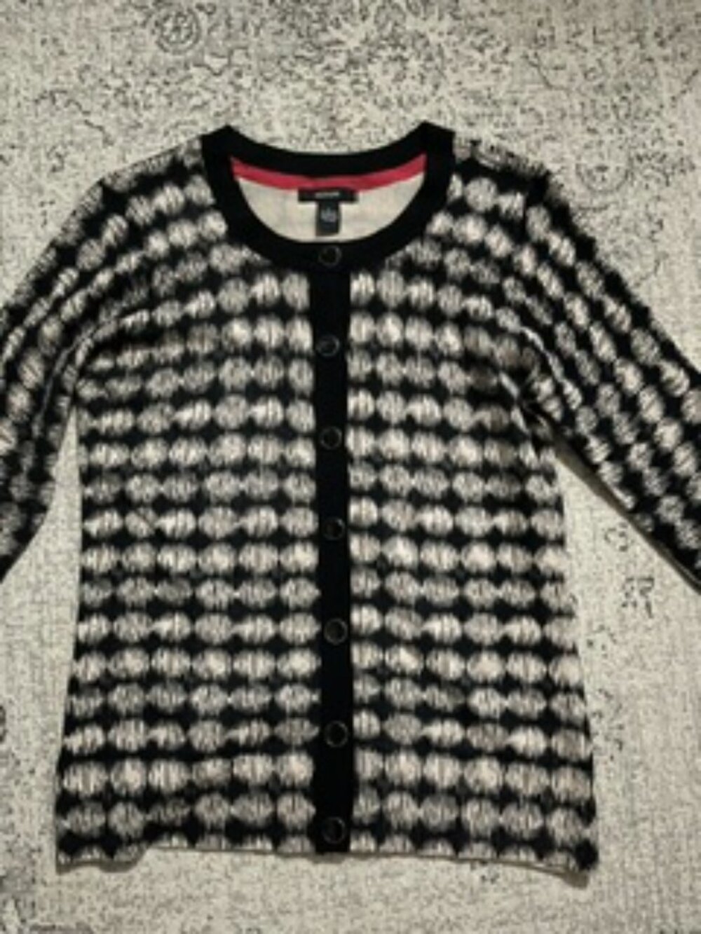 🧡3/$15 Alfani Black Tan Cardigan Women's S